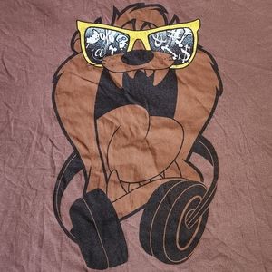Tasmanian Devil Taz Looney Tunes Men's XL Brown Graphic Tee T-Shirt Retro Warner